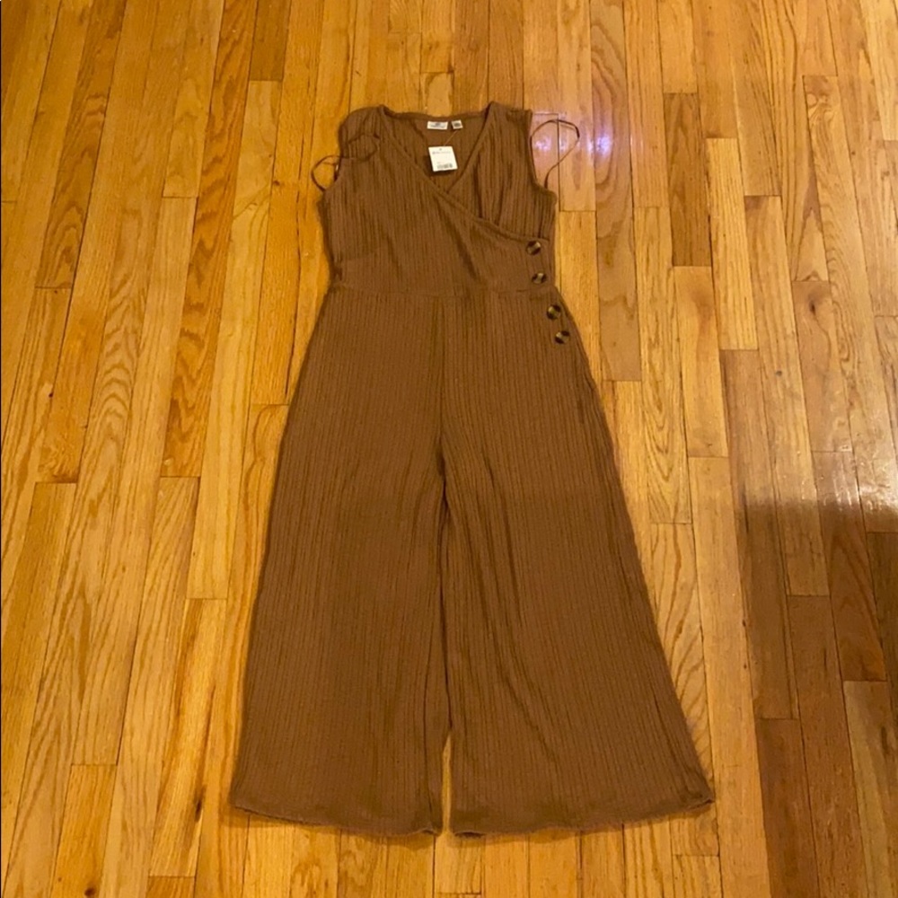 Cozy wide leg jogger jumpsuit